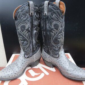 Ostrich cowboy boots,  size 9.5D